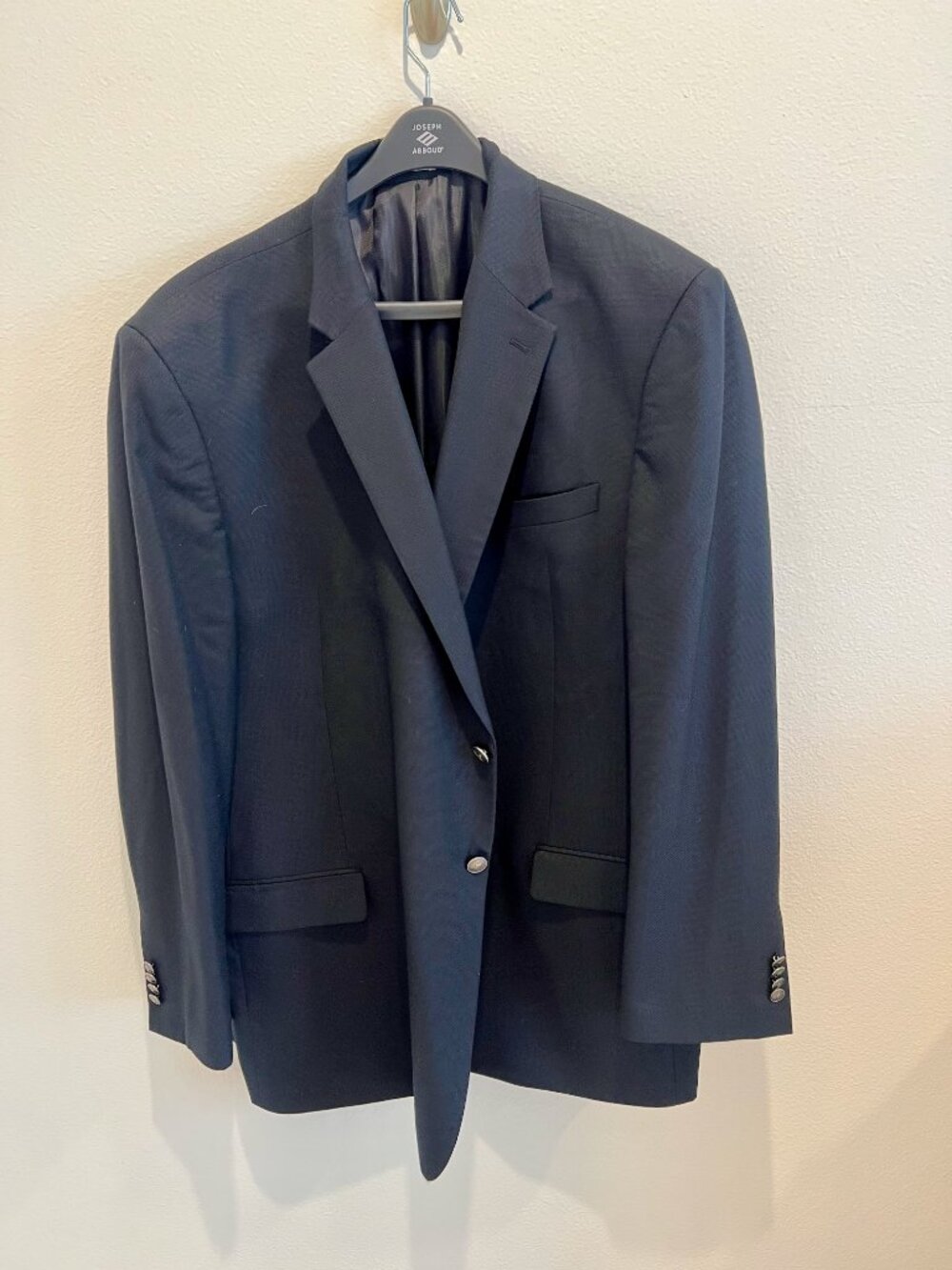 Joseph Abboud Heritage Blazer 52L REDA Super 110s 100% Wool Black Executive Fit